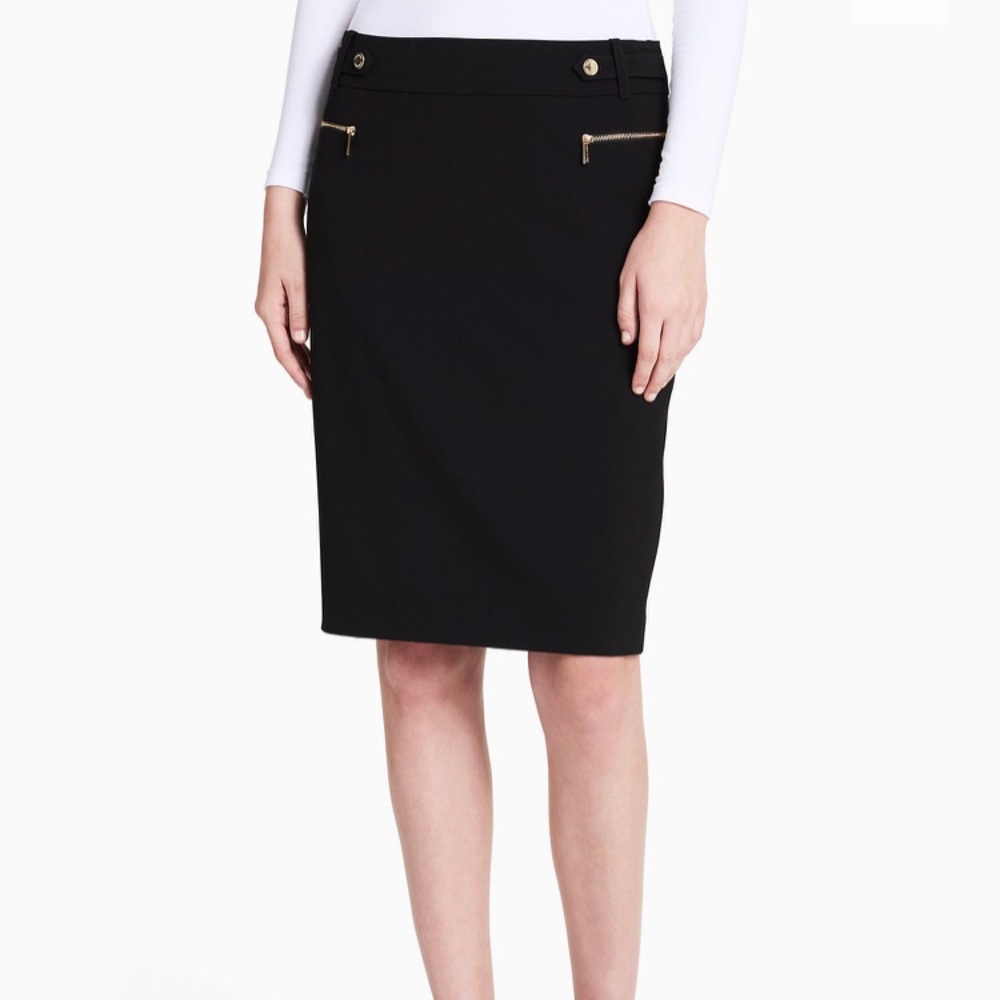 Calvin Klein Black High Waist Pencil Skirt